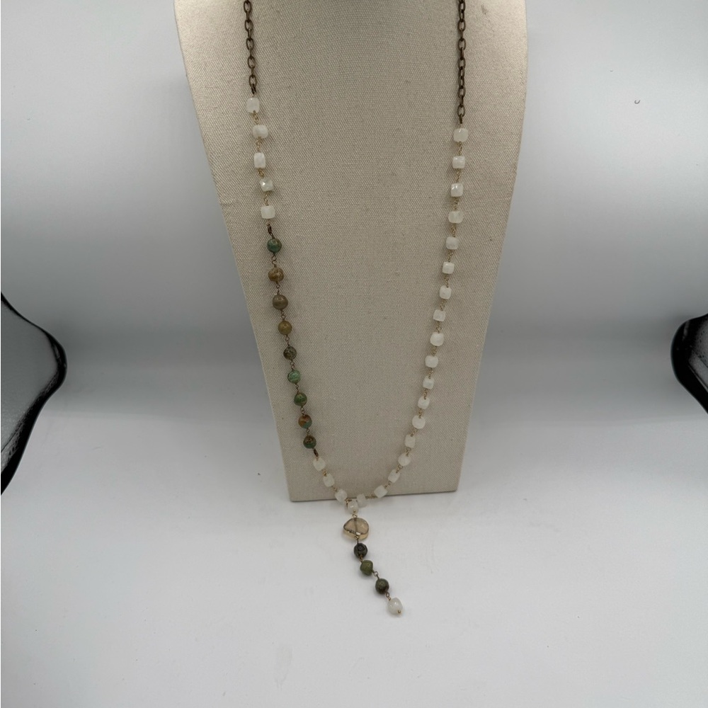 21 Lula n Lee 36” NWT Retired Turquoise White Moonstone Crystal